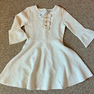 Janie and Jack Winter White Flared Dress with Tag Girls 12